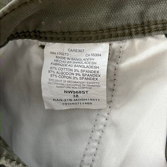 Wrangler Outdoor Men’s Cargo Shorts Size 38 Olive Green - Picture 2 of 3